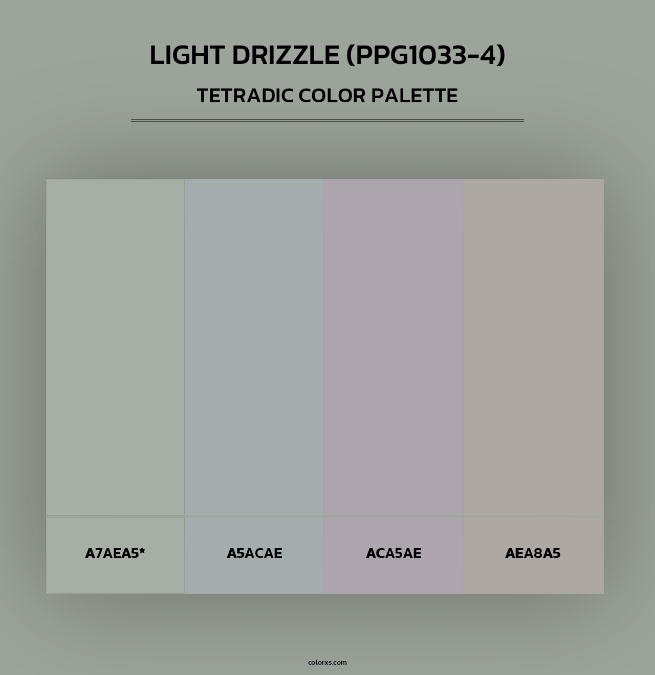 Light Drizzle (PPG1033-4) - Tetradic Color Palette