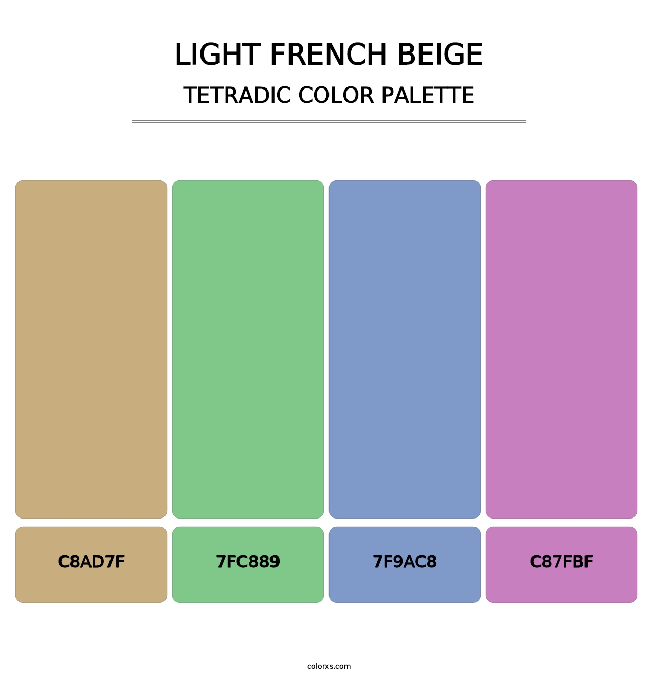 Light French Beige - Tetradic Color Palette