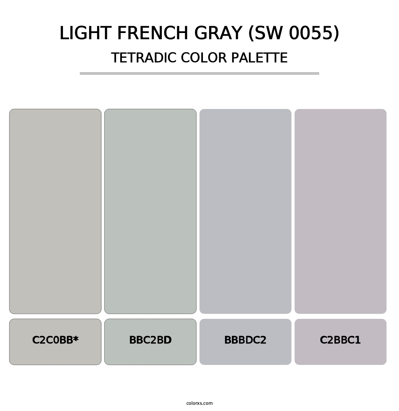 Light French Gray (SW 0055) - Tetradic Color Palette