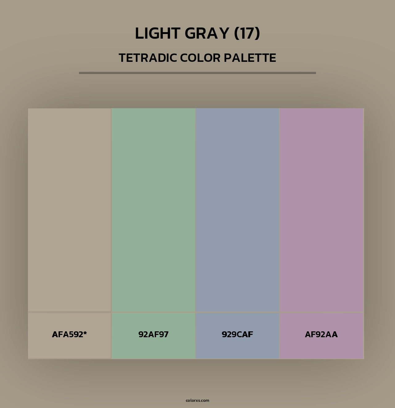 Light Gray (17) - Tetradic Color Palette