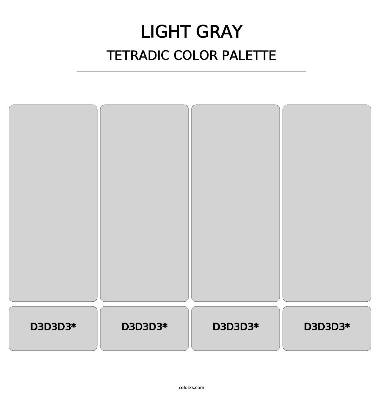 Light Gray - Tetradic Color Palette