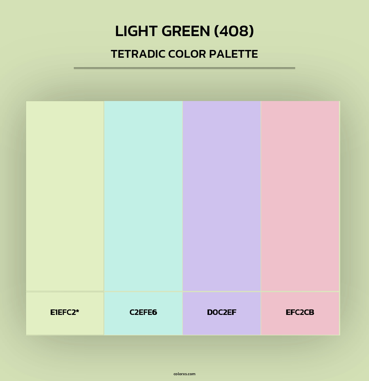 Light Green (408) - Tetradic Color Palette