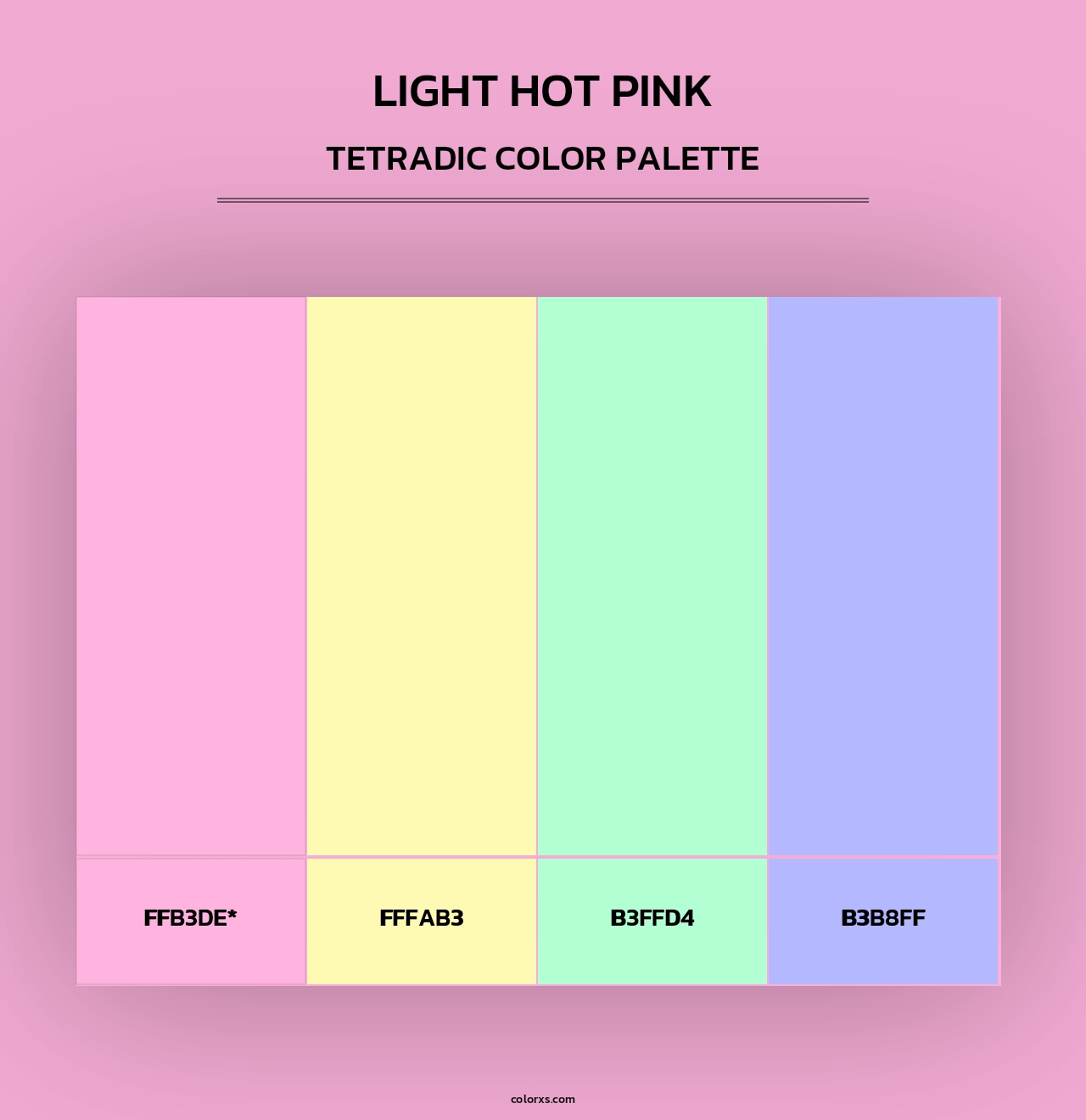 Light Hot Pink - Tetradic Color Palette