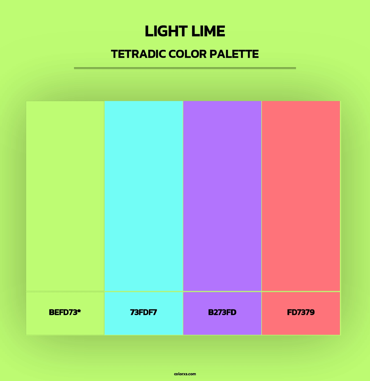 Light Lime - Tetradic Color Palette