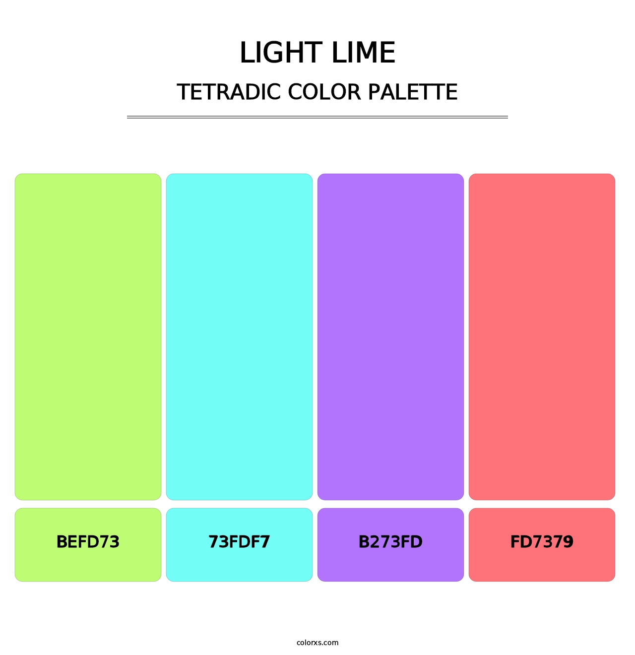 Light Lime - Tetradic Color Palette