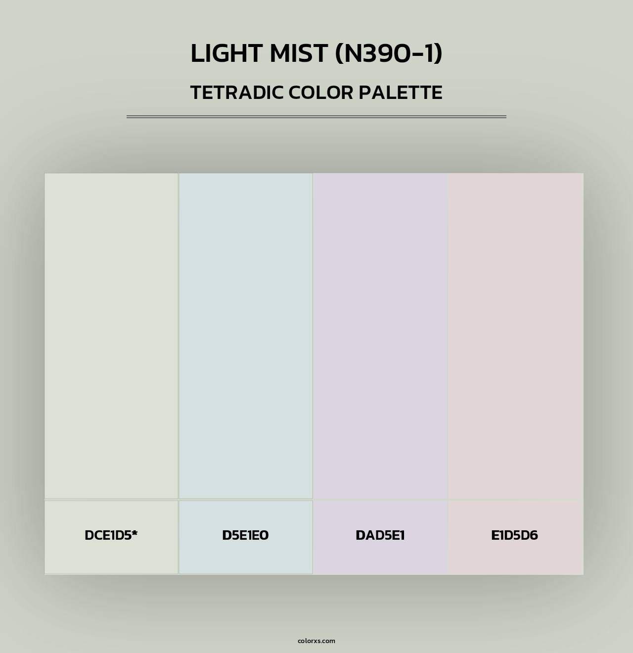 Light Mist (N390-1) - Tetradic Color Palette