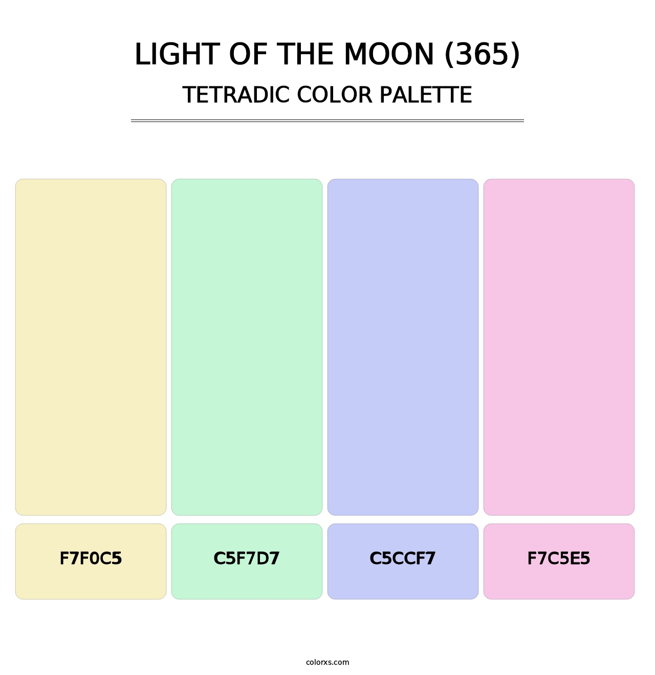 Light of the Moon (365) - Tetradic Color Palette