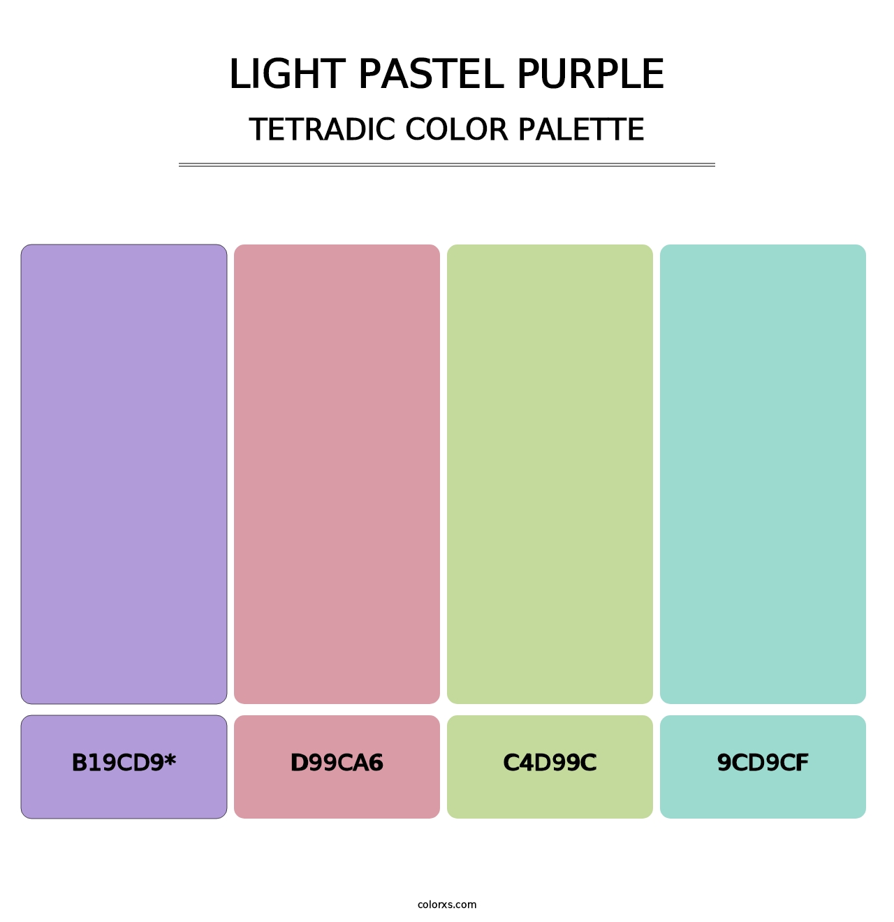 Light Pastel Purple - Tetradic Color Palette