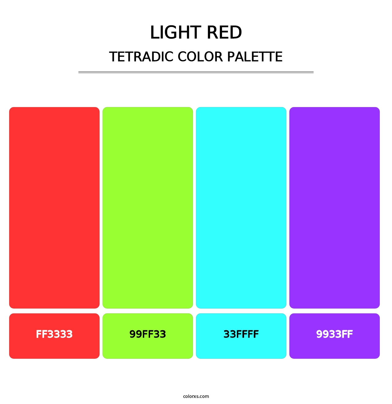 Light Red - Tetradic Color Palette