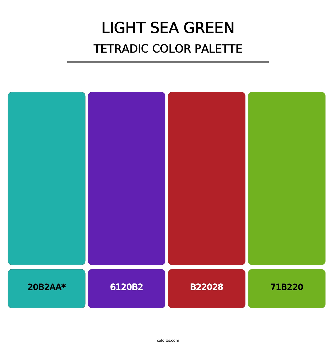 Light Sea Green - Tetradic Color Palette