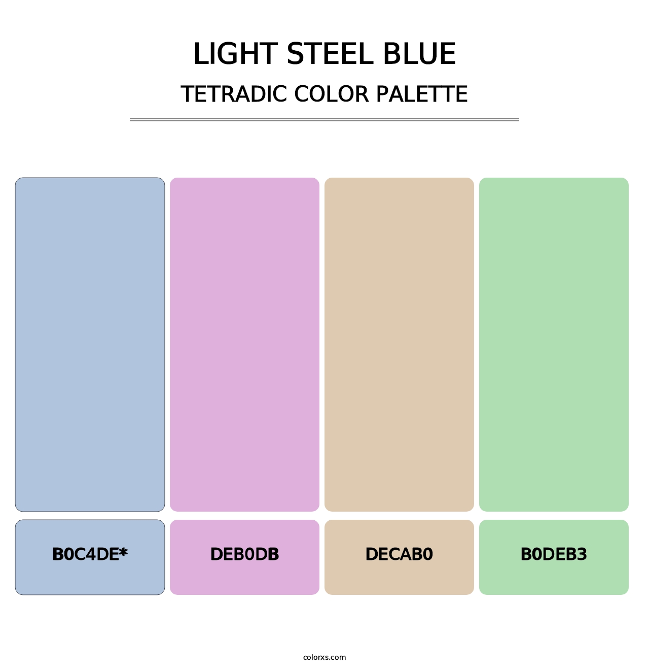 Light Steel Blue - Tetradic Color Palette