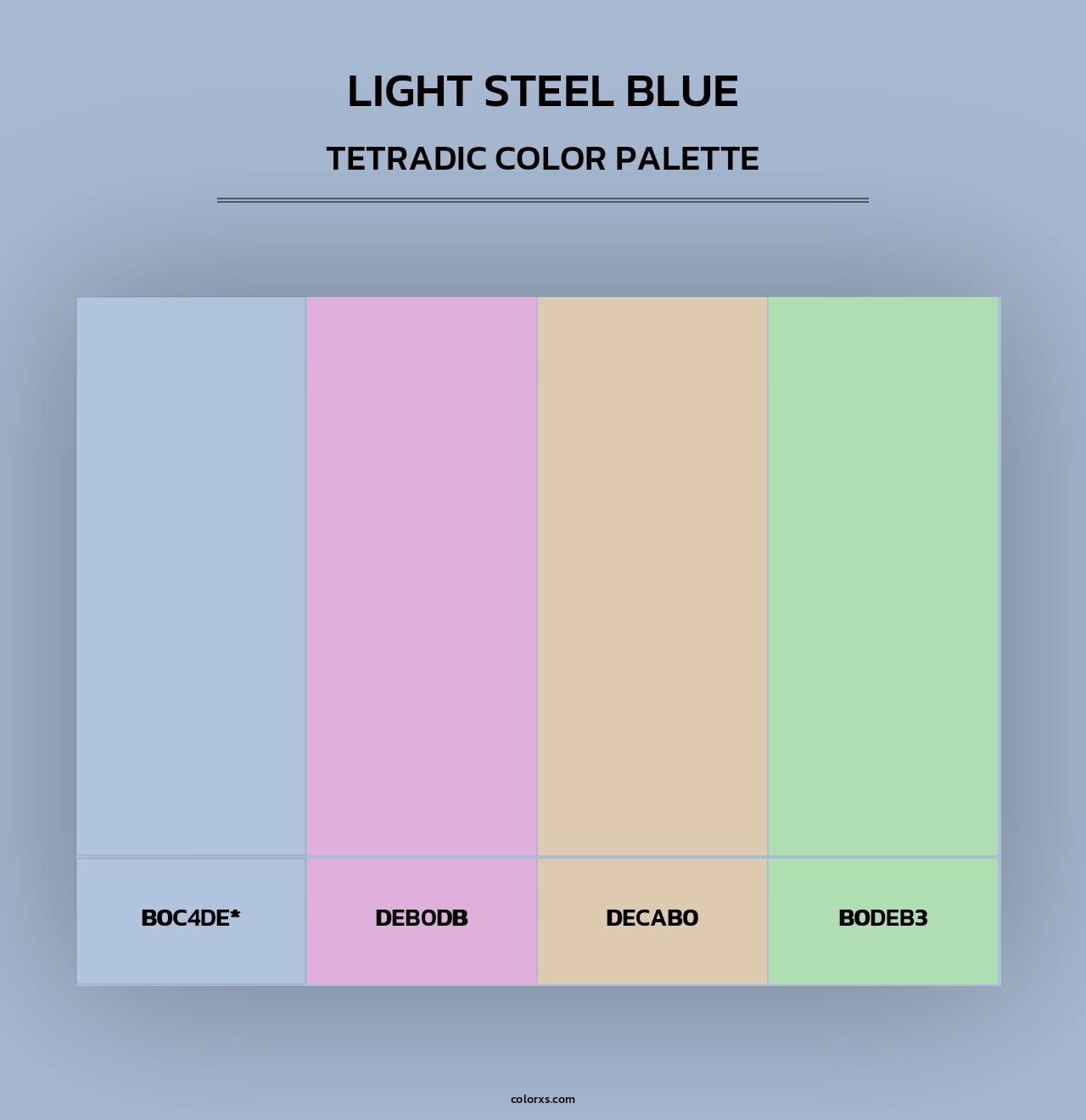 Light Steel Blue - Tetradic Color Palette