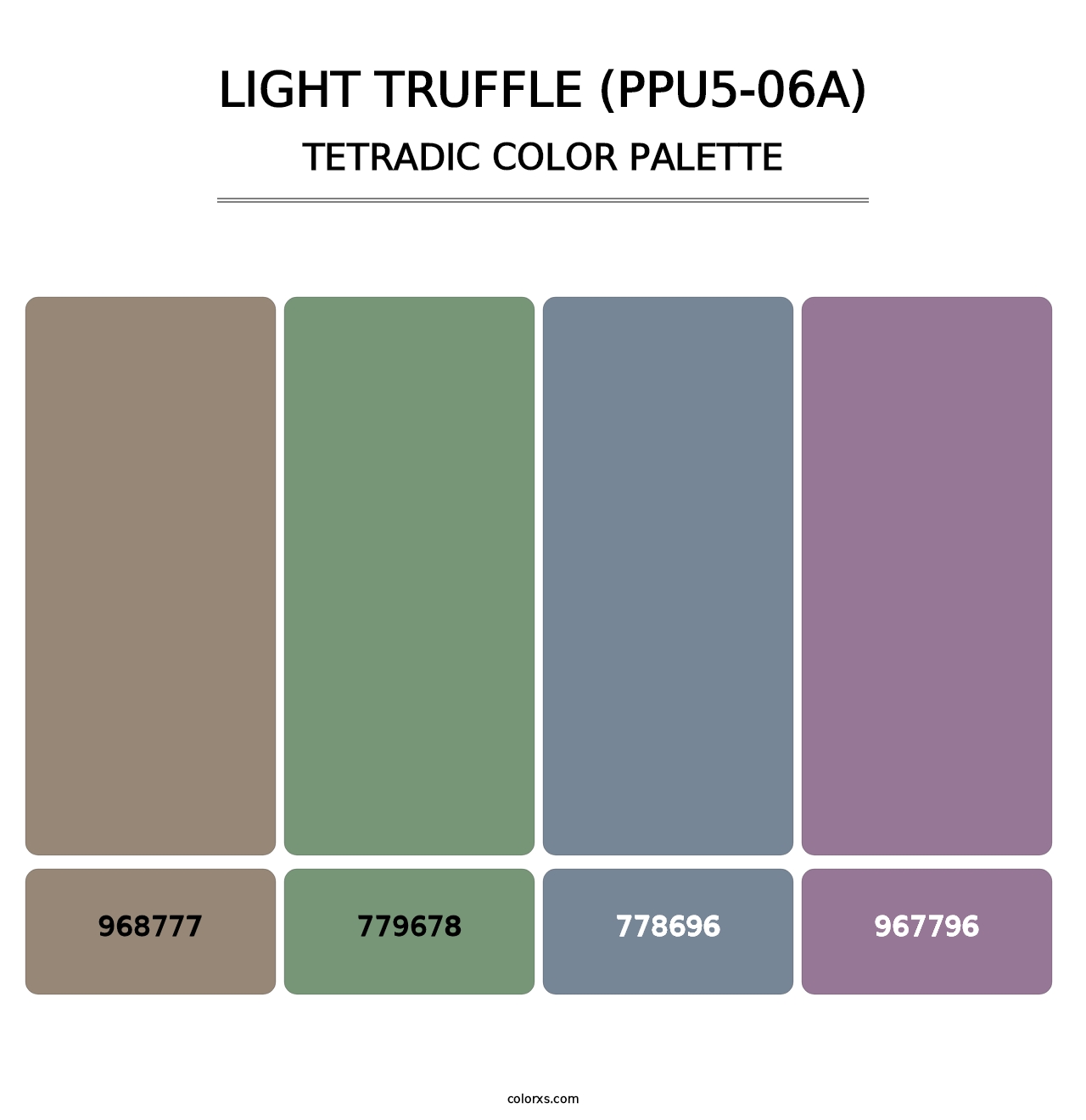 Light Truffle (PPU5-06A) - Tetradic Color Palette