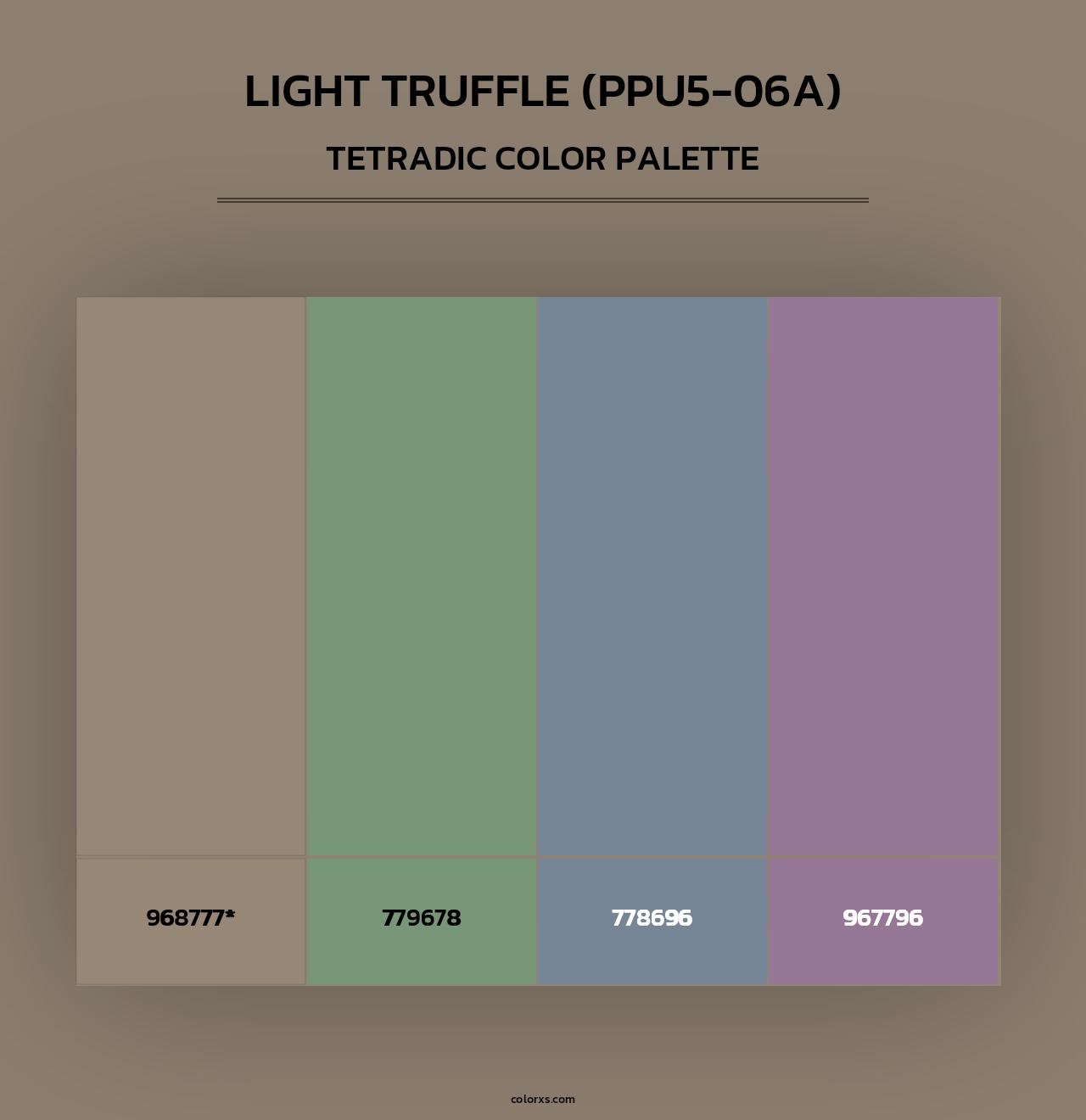 Light Truffle (PPU5-06A) - Tetradic Color Palette