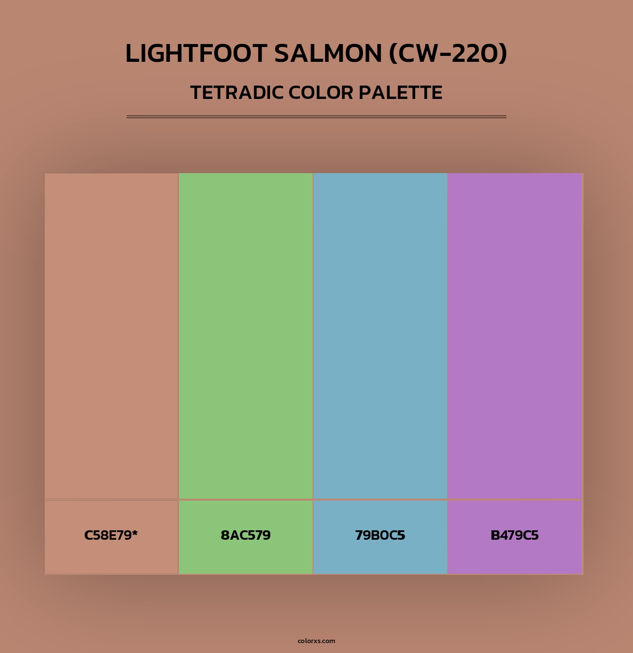 Lightfoot Salmon (CW-220) - Tetradic Color Palette
