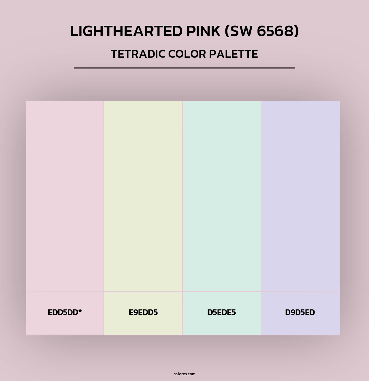 Lighthearted Pink (SW 6568) - Tetradic Color Palette