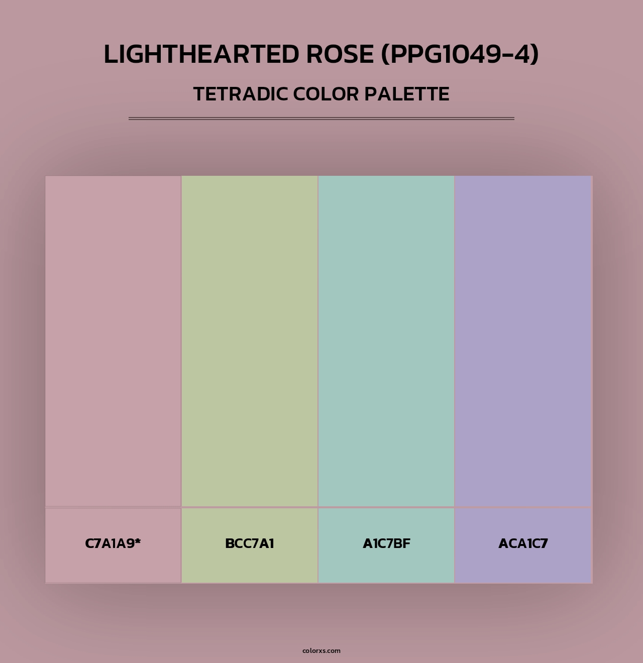 Lighthearted Rose (PPG1049-4) - Tetradic Color Palette