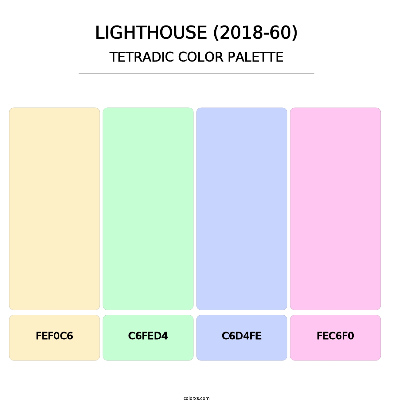 Lighthouse (2018-60) - Tetradic Color Palette