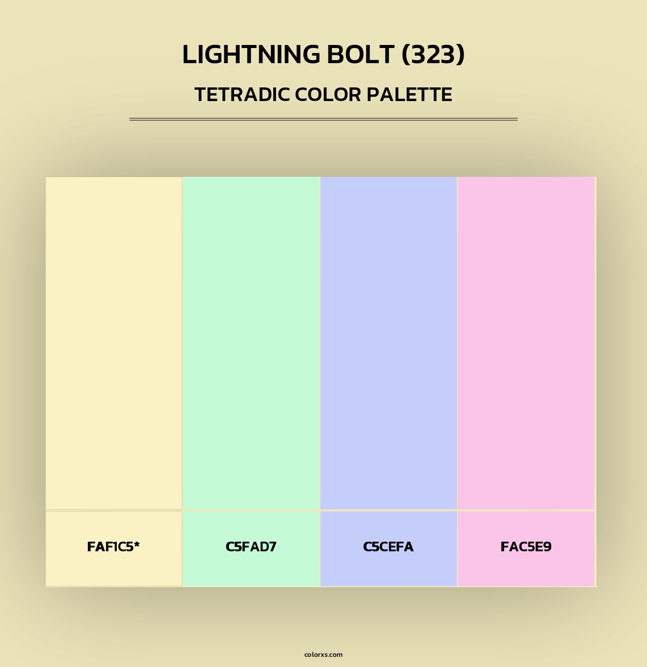 Lightning Bolt (323) - Tetradic Color Palette