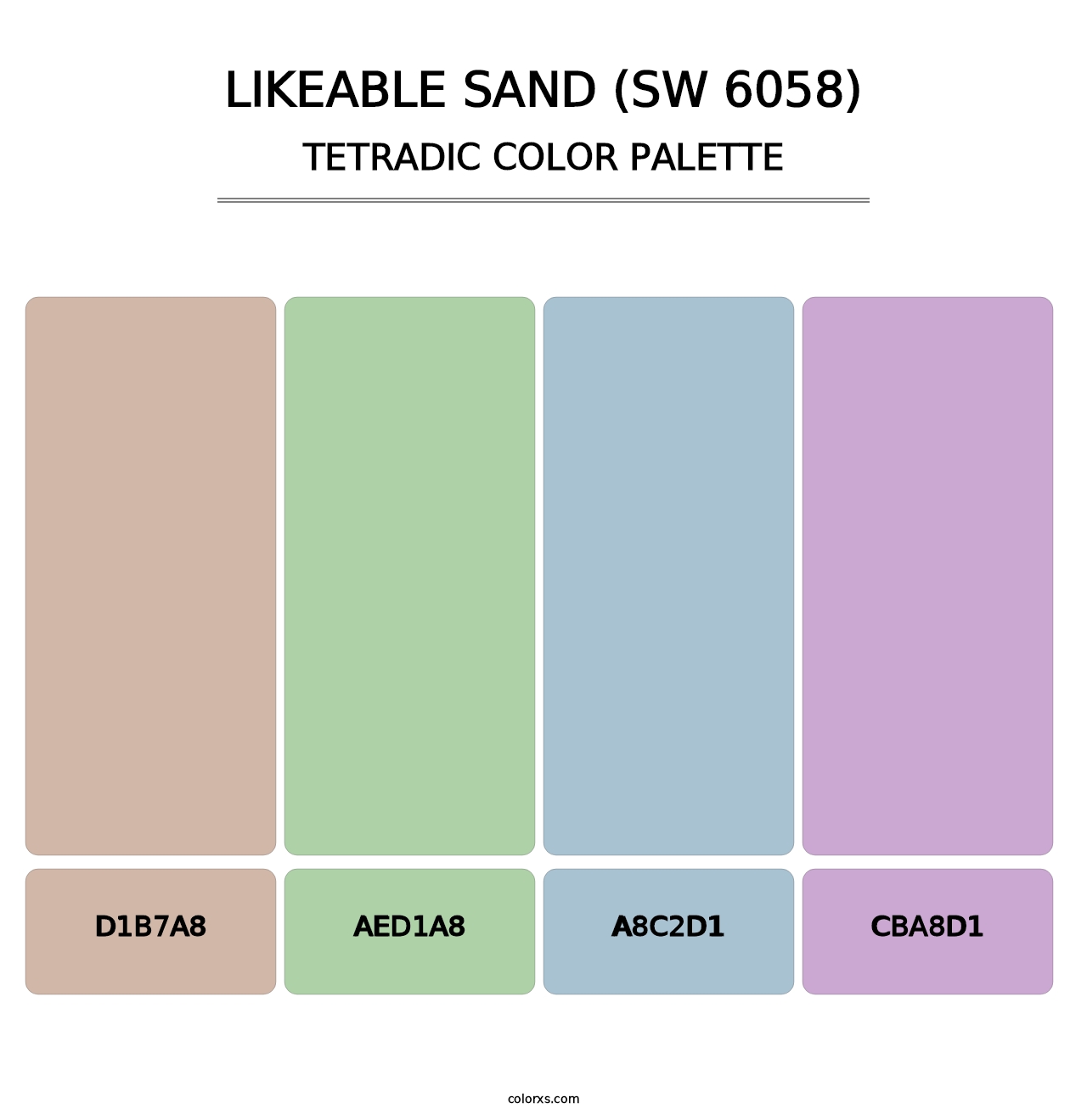 Likeable Sand (SW 6058) - Tetradic Color Palette