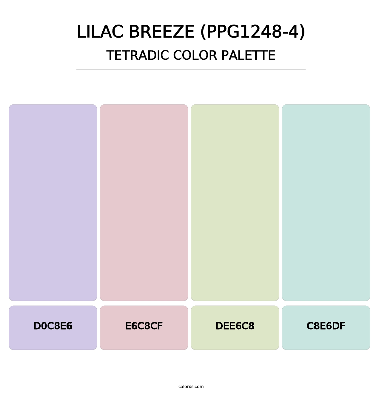 Lilac Breeze (PPG1248-4) - Tetradic Color Palette