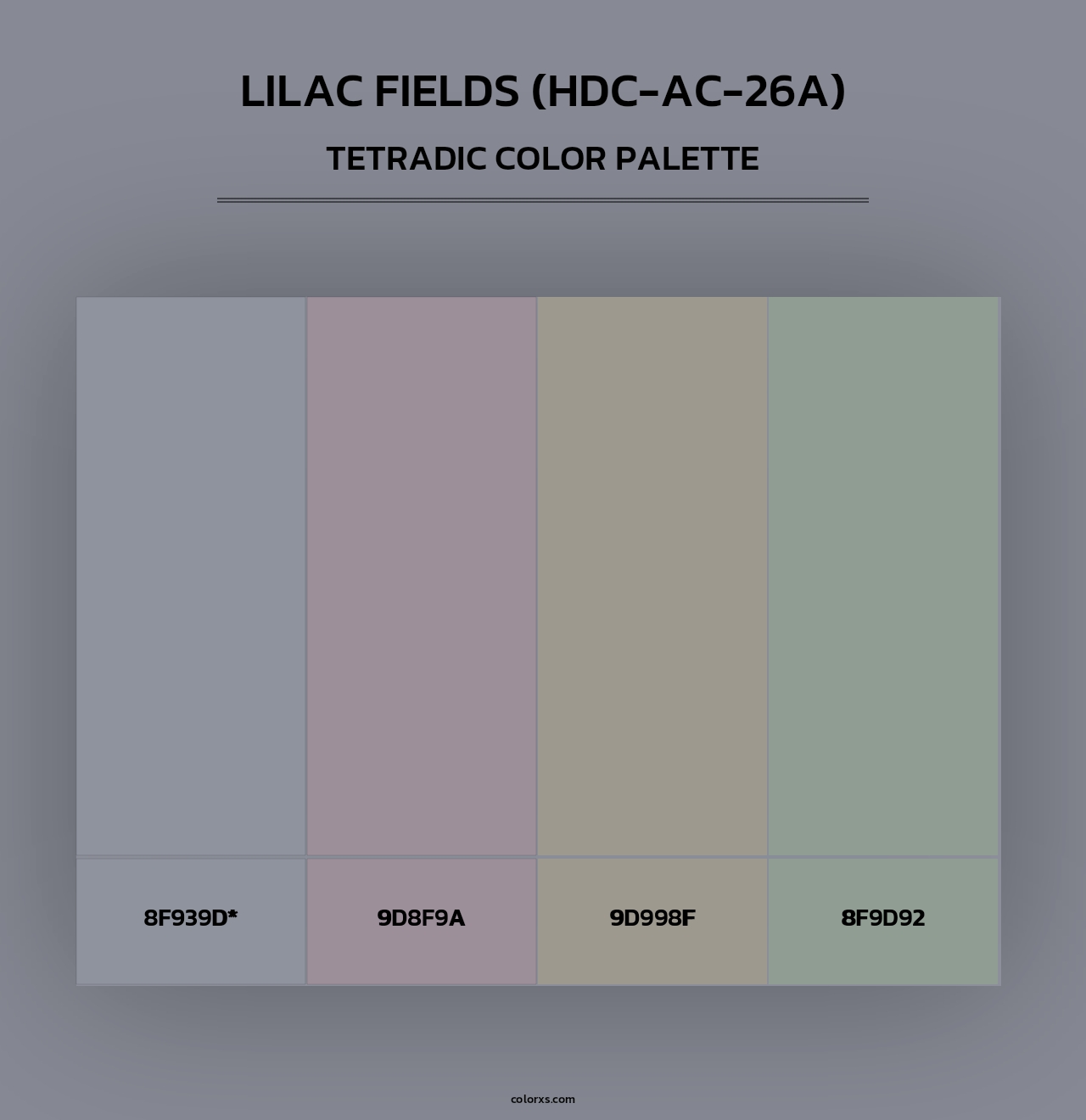 Lilac Fields (HDC-AC-26A) - Tetradic Color Palette