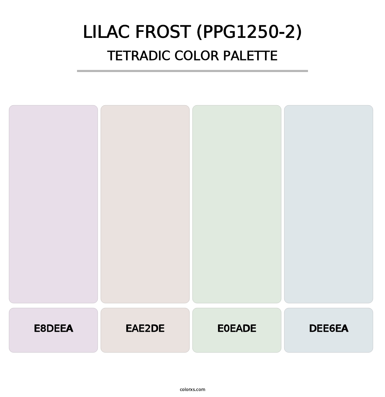 Lilac Frost (PPG1250-2) - Tetradic Color Palette
