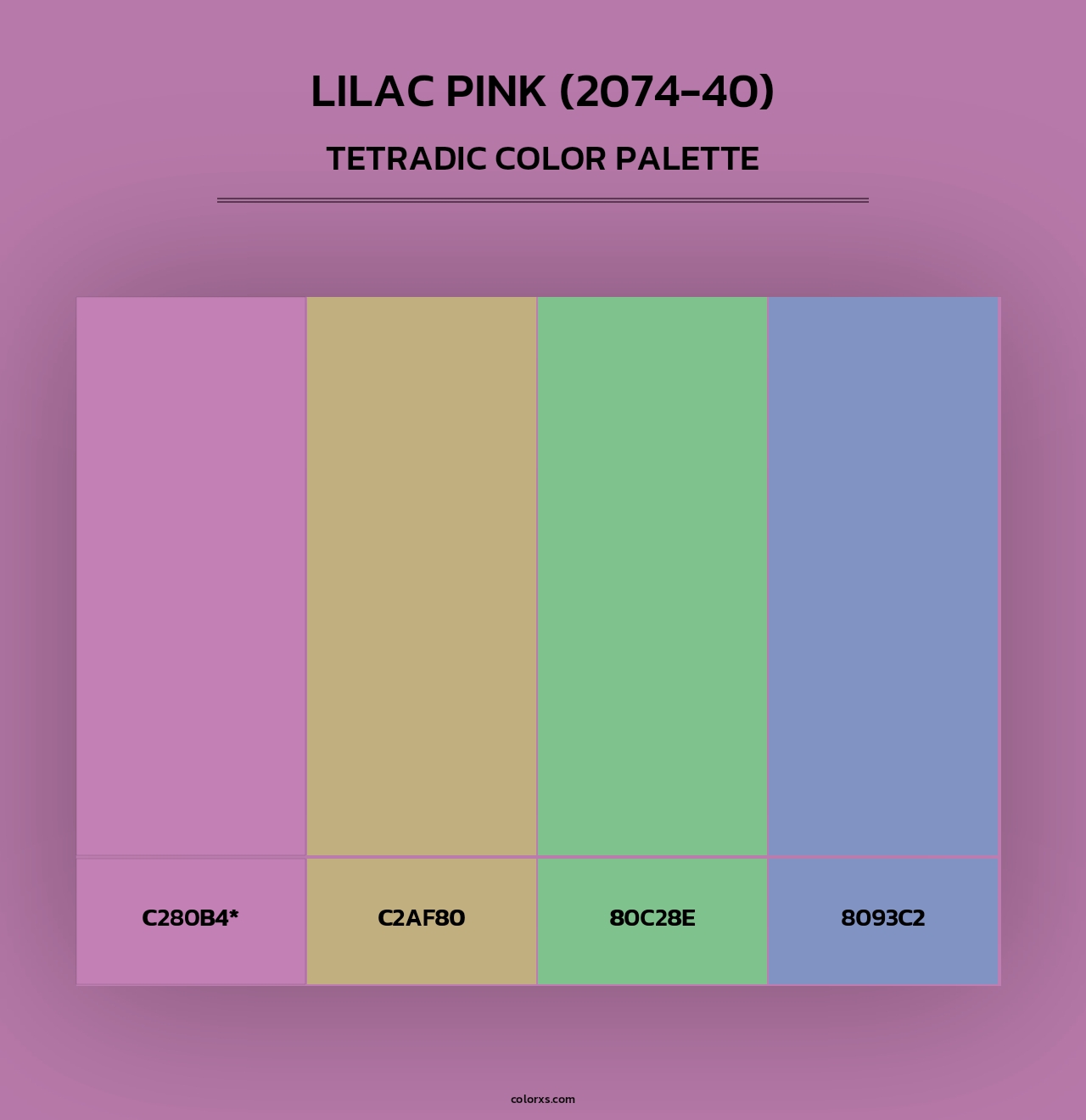 Lilac Pink (2074-40) - Tetradic Color Palette
