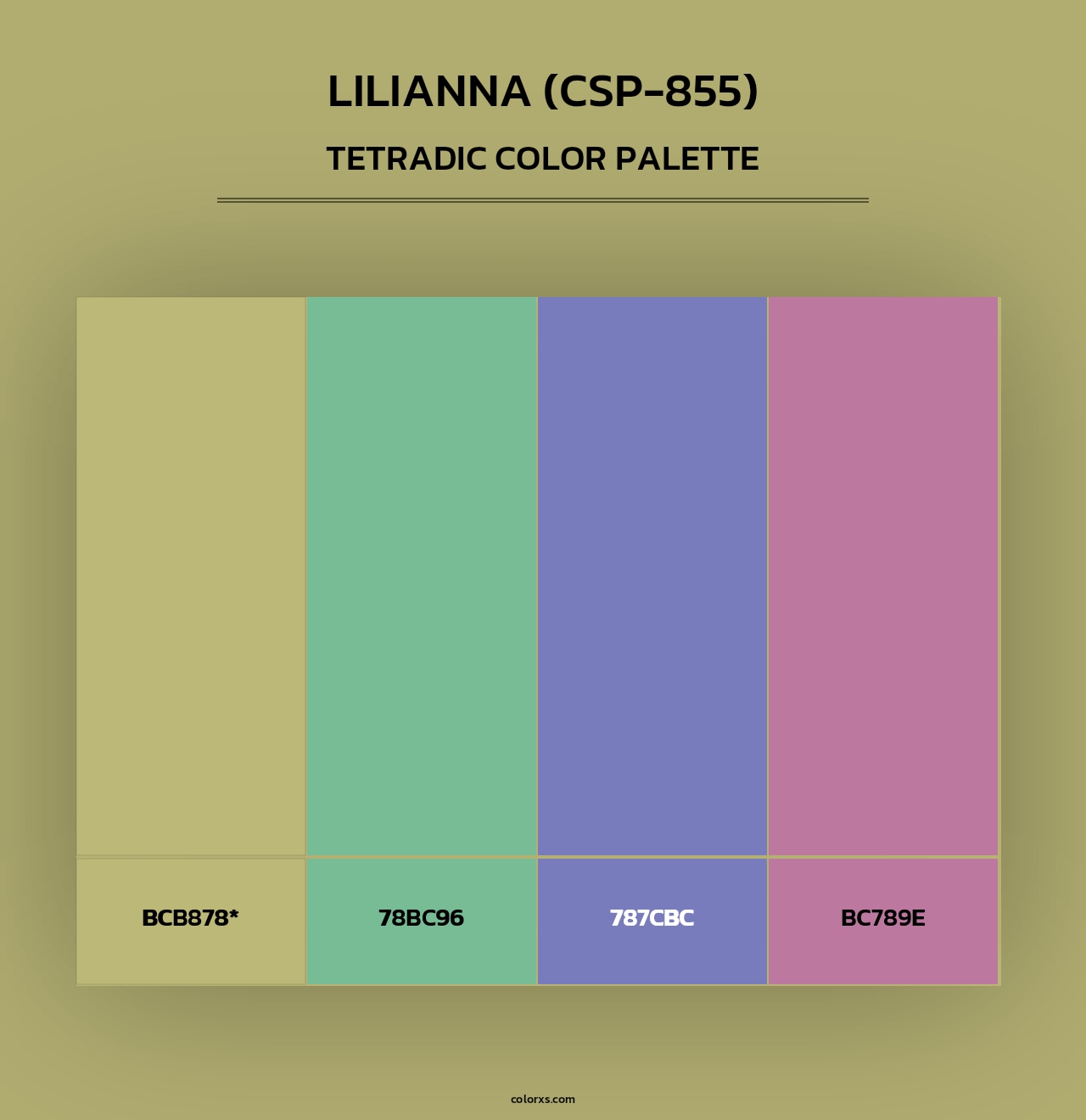 Lilianna (CSP-855) - Tetradic Color Palette