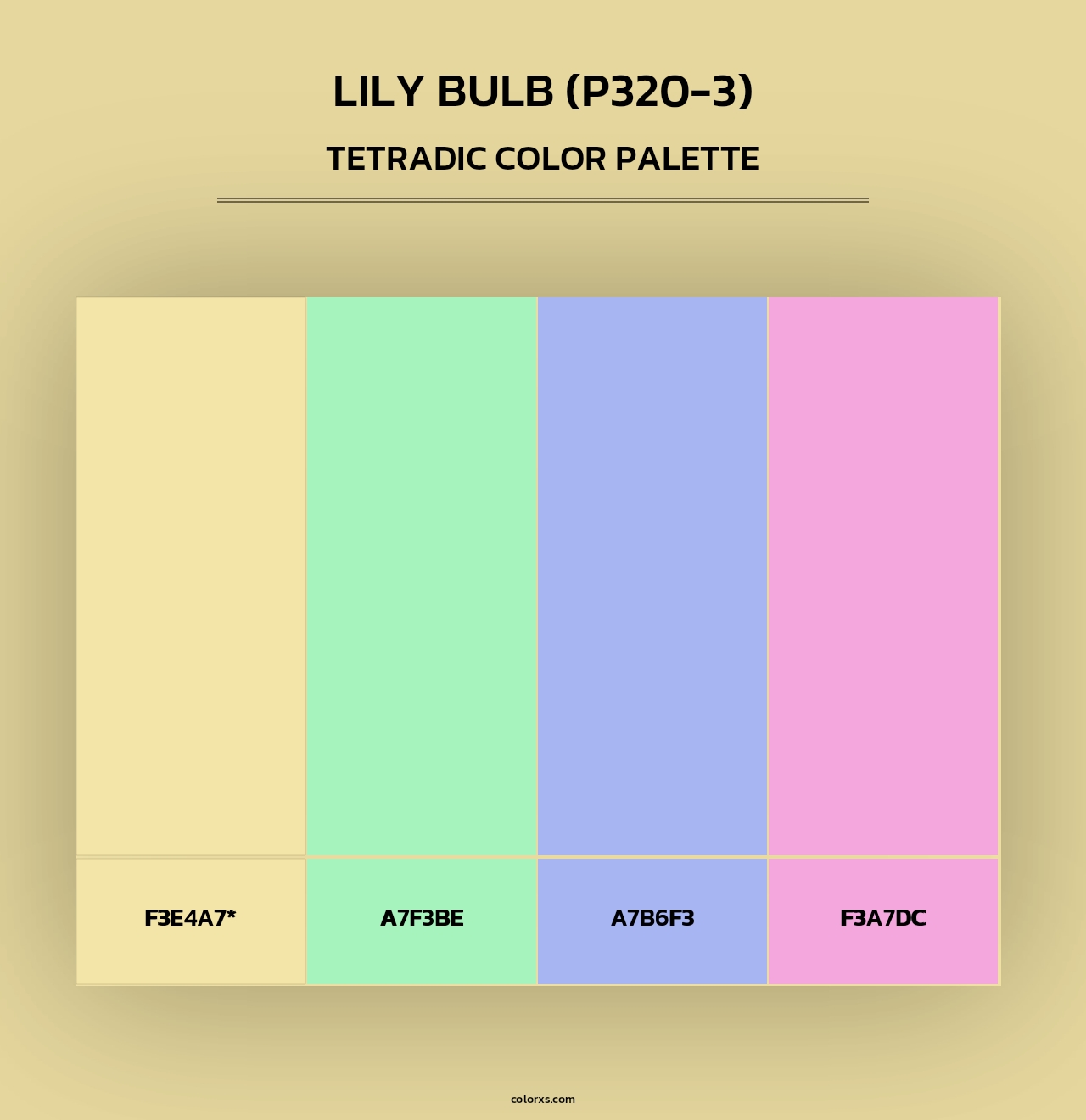 Lily Bulb (P320-3) - Tetradic Color Palette
