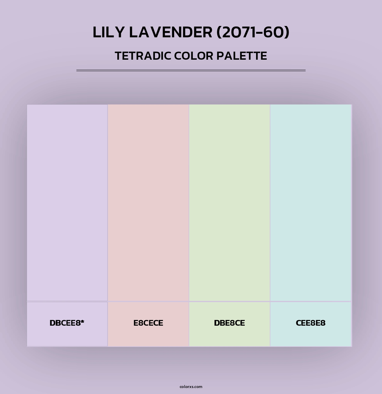 Lily Lavender (2071-60) - Tetradic Color Palette