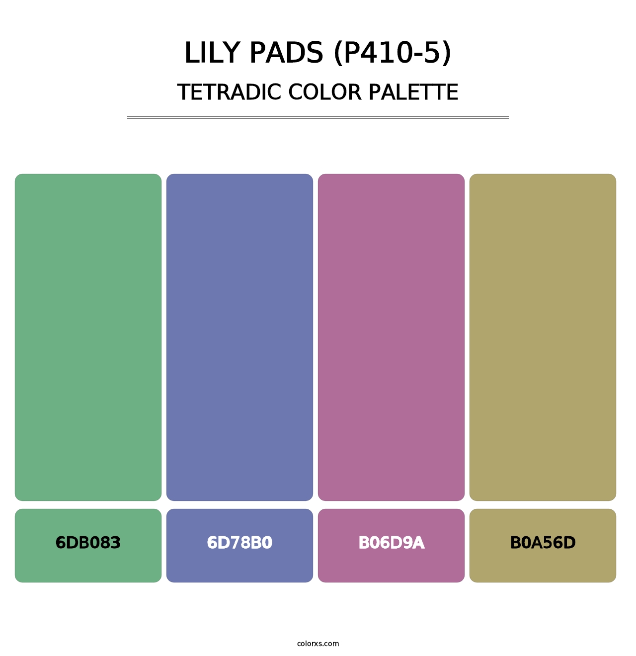 Lily Pads (P410-5) - Tetradic Color Palette
