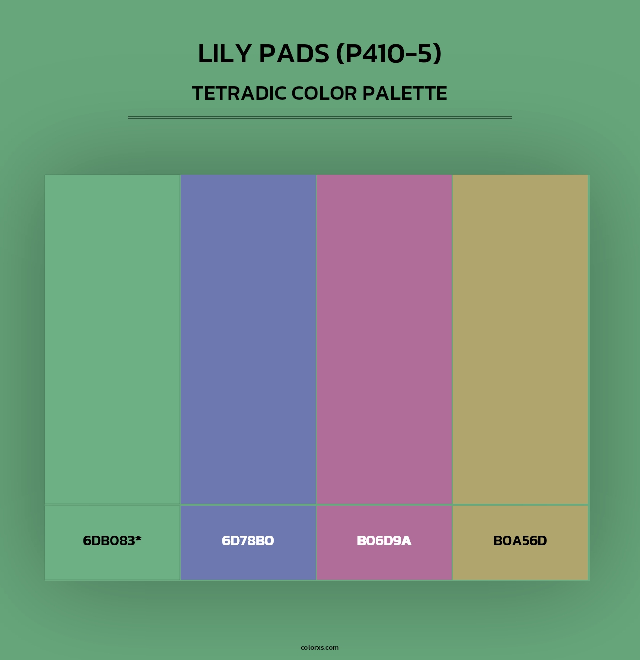 Lily Pads (P410-5) - Tetradic Color Palette