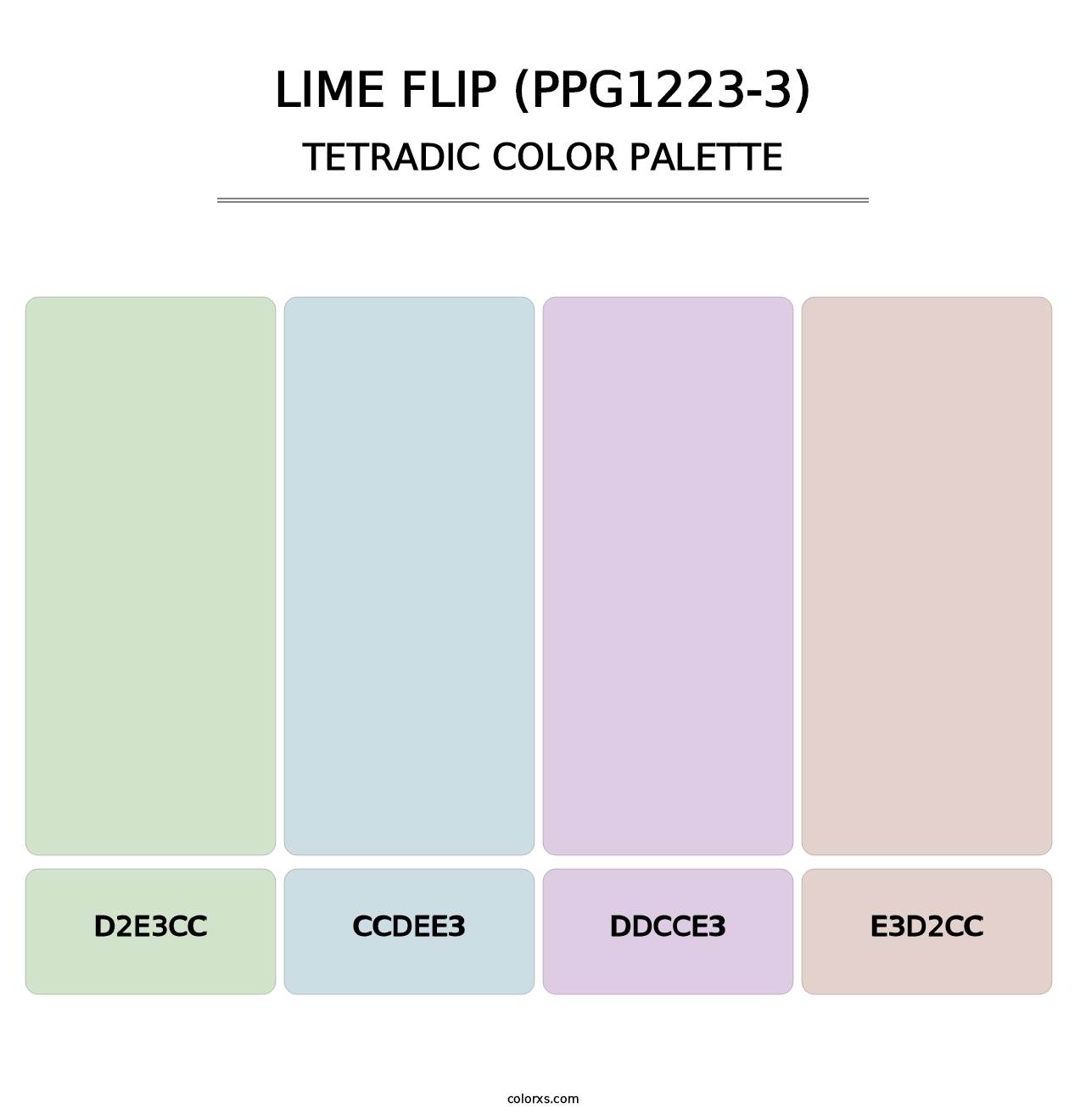 Lime Flip (PPG1223-3) - Tetradic Color Palette