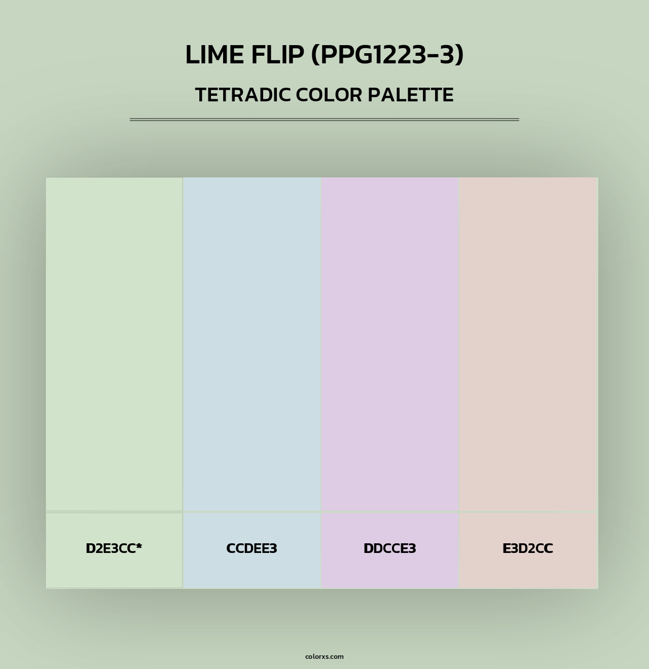 Lime Flip (PPG1223-3) - Tetradic Color Palette