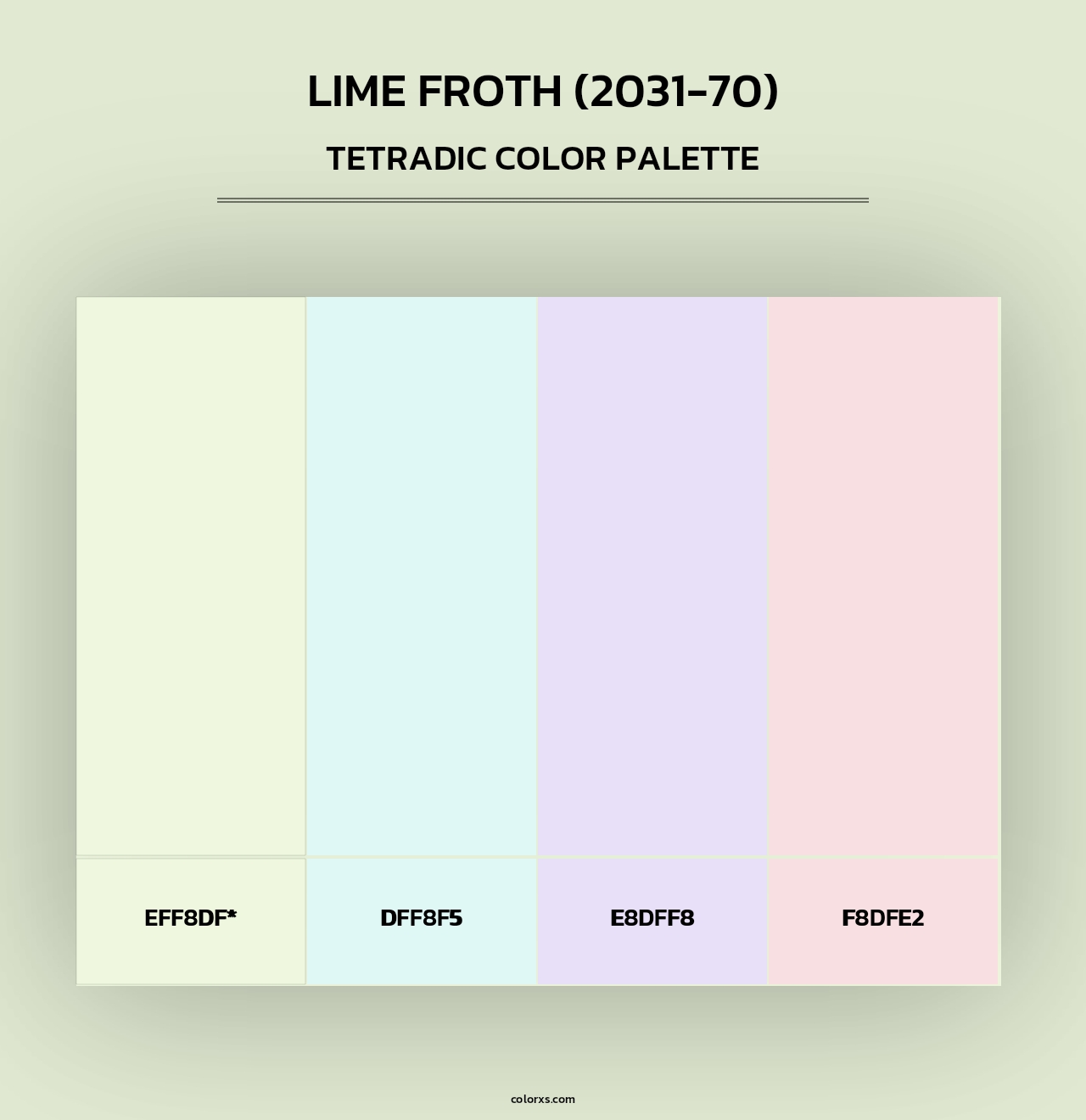 Lime Froth (2031-70) - Tetradic Color Palette