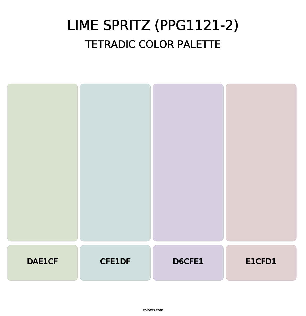 Lime Spritz (PPG1121-2) - Tetradic Color Palette