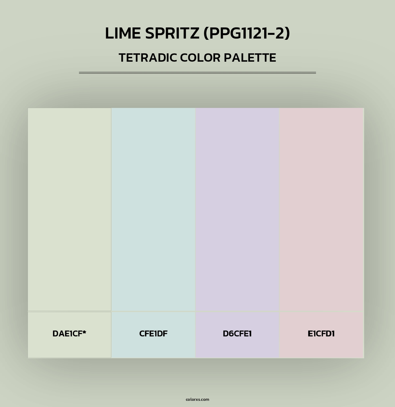 Lime Spritz (PPG1121-2) - Tetradic Color Palette