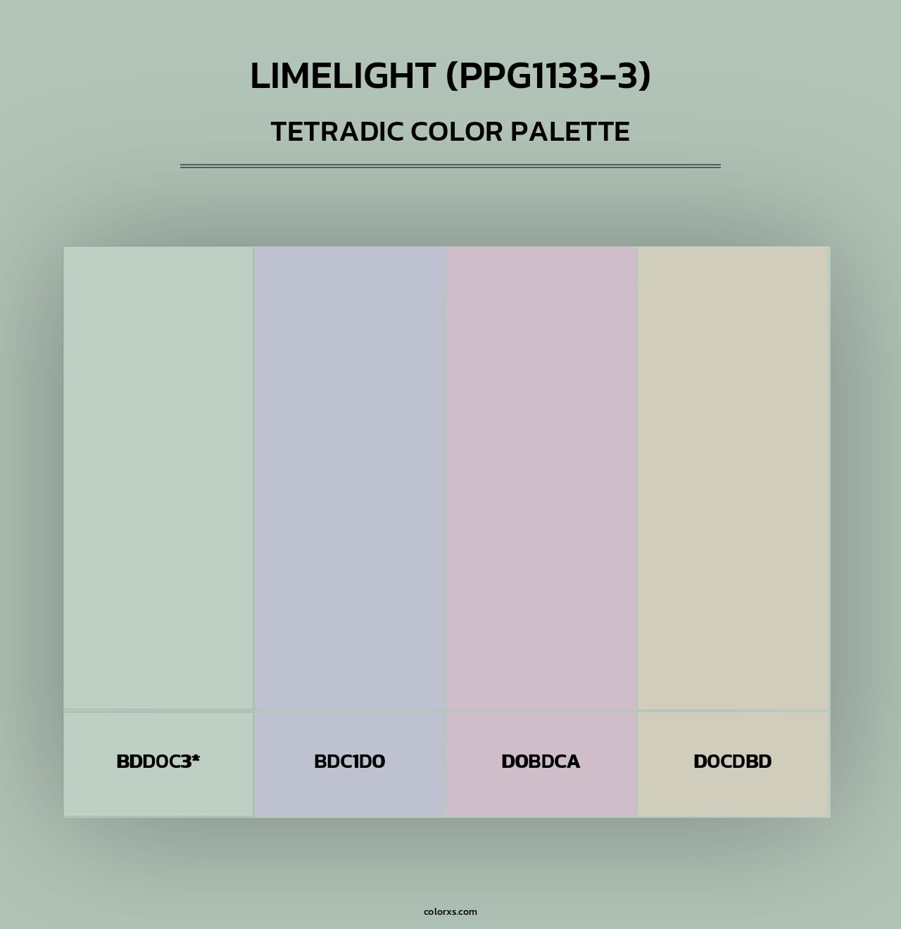 Limelight (PPG1133-3) - Tetradic Color Palette
