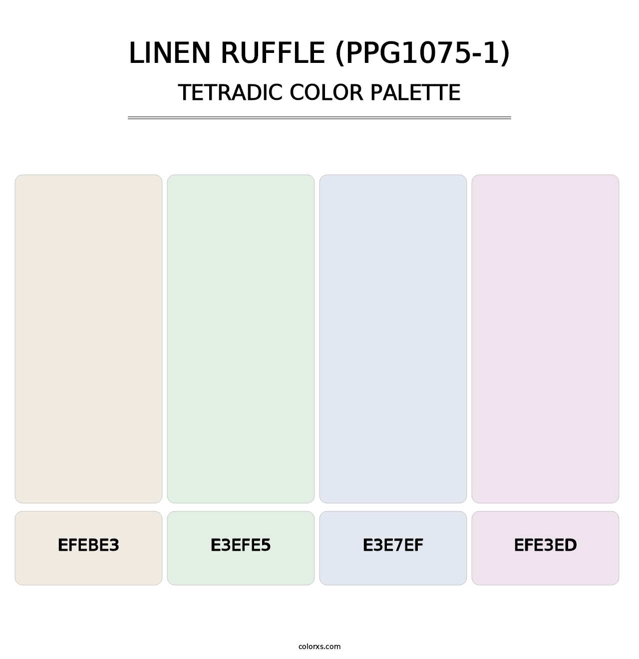 Linen Ruffle (PPG1075-1) - Tetradic Color Palette