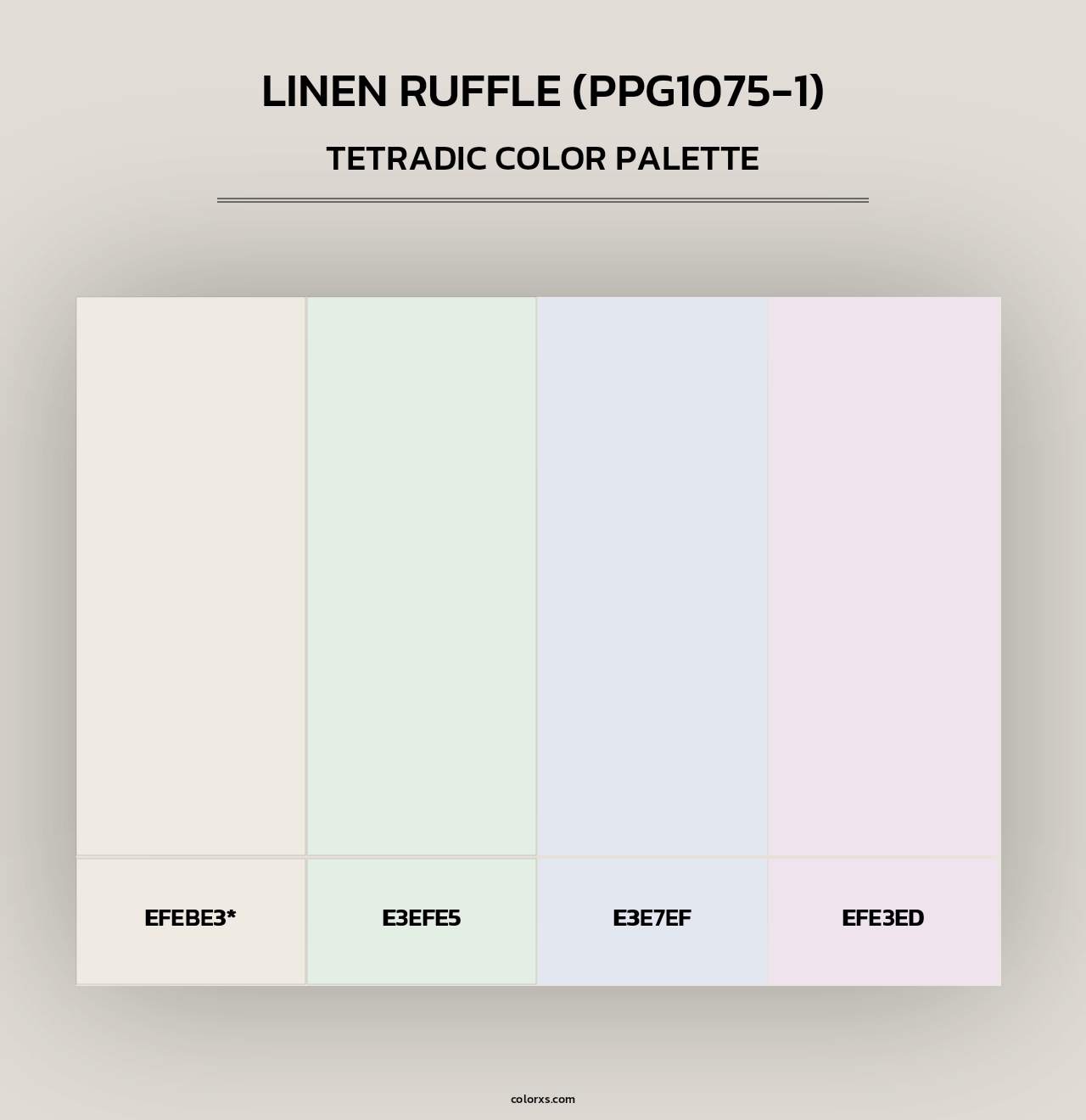 Linen Ruffle (PPG1075-1) - Tetradic Color Palette