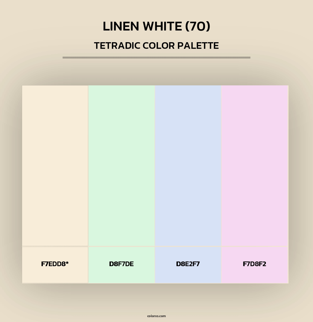 Linen White (70) - Tetradic Color Palette