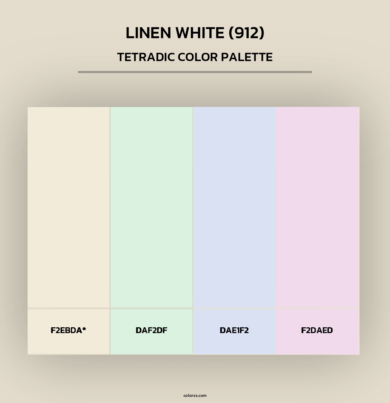 Linen White (912) - Tetradic Color Palette