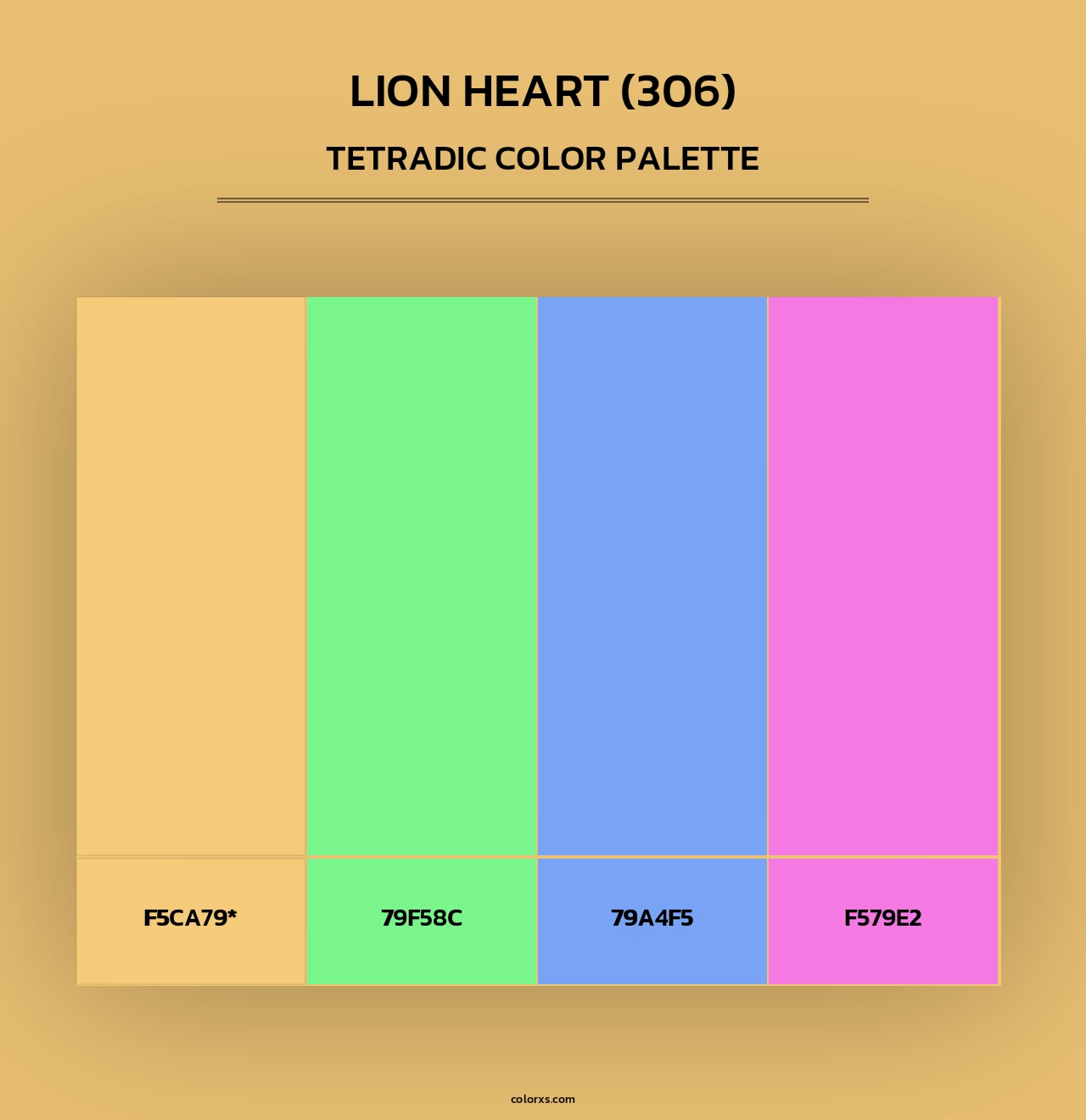 Lion Heart (306) - Tetradic Color Palette
