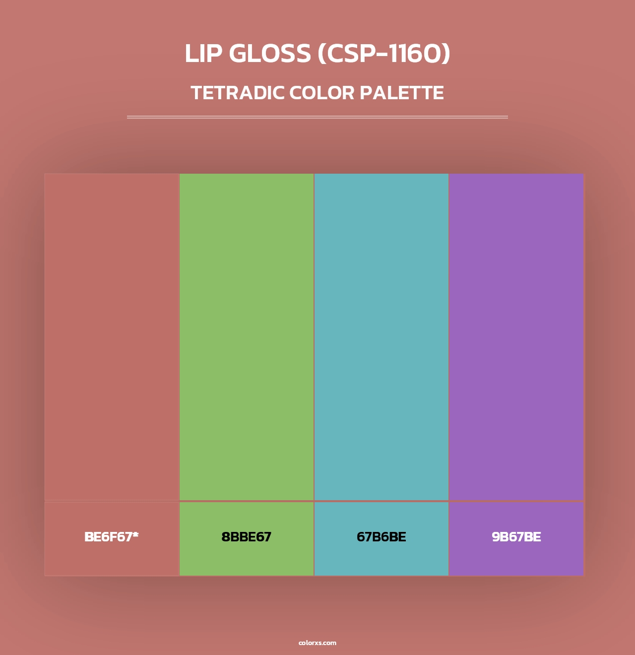 Lip Gloss (CSP-1160) - Tetradic Color Palette