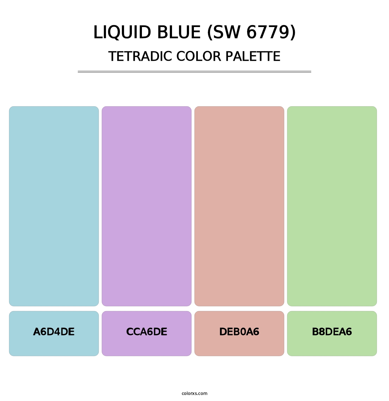 Liquid Blue (SW 6779) - Tetradic Color Palette