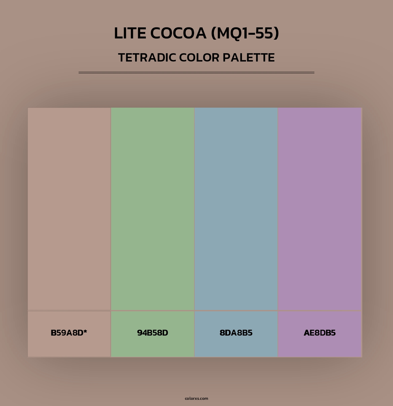 Lite Cocoa (MQ1-55) - Tetradic Color Palette