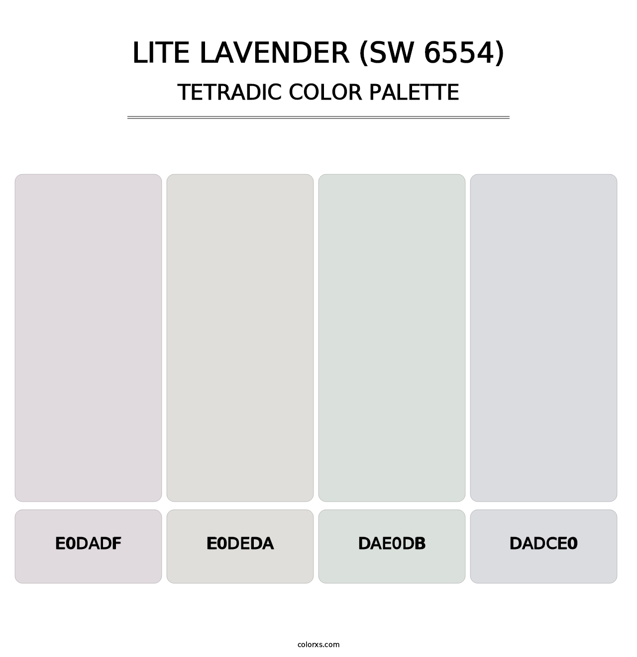 Lite Lavender (SW 6554) - Tetradic Color Palette