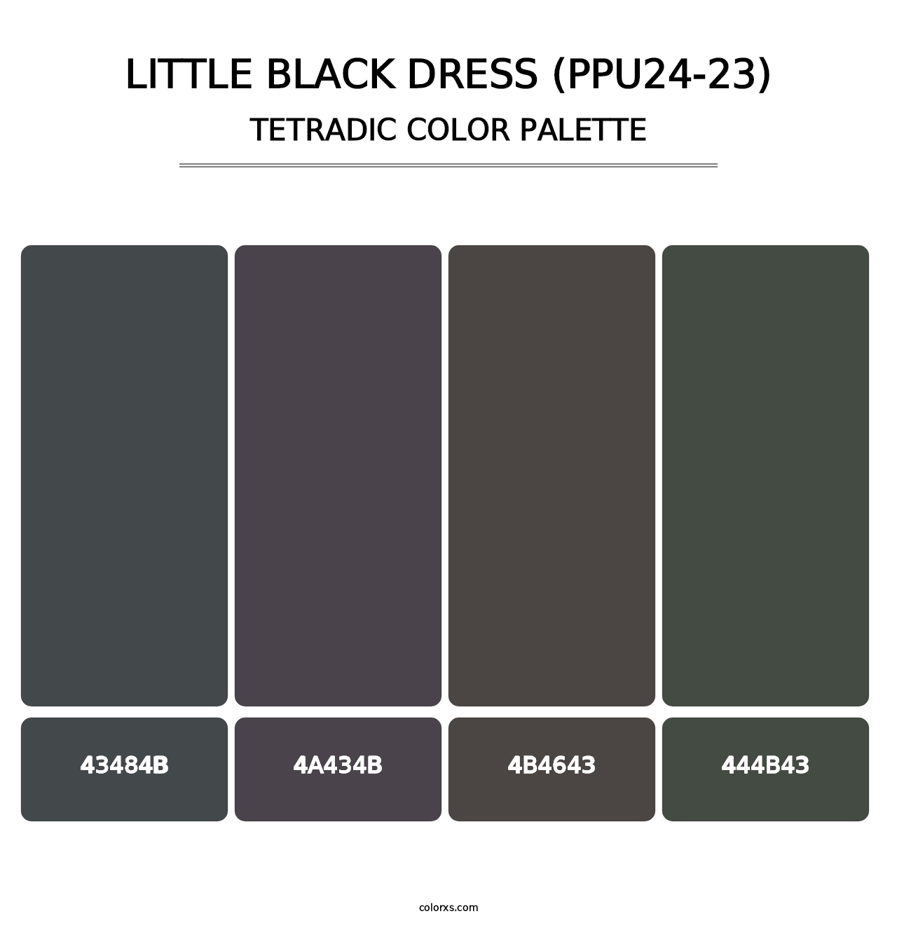 Little Black Dress (PPU24-23) - Tetradic Color Palette
