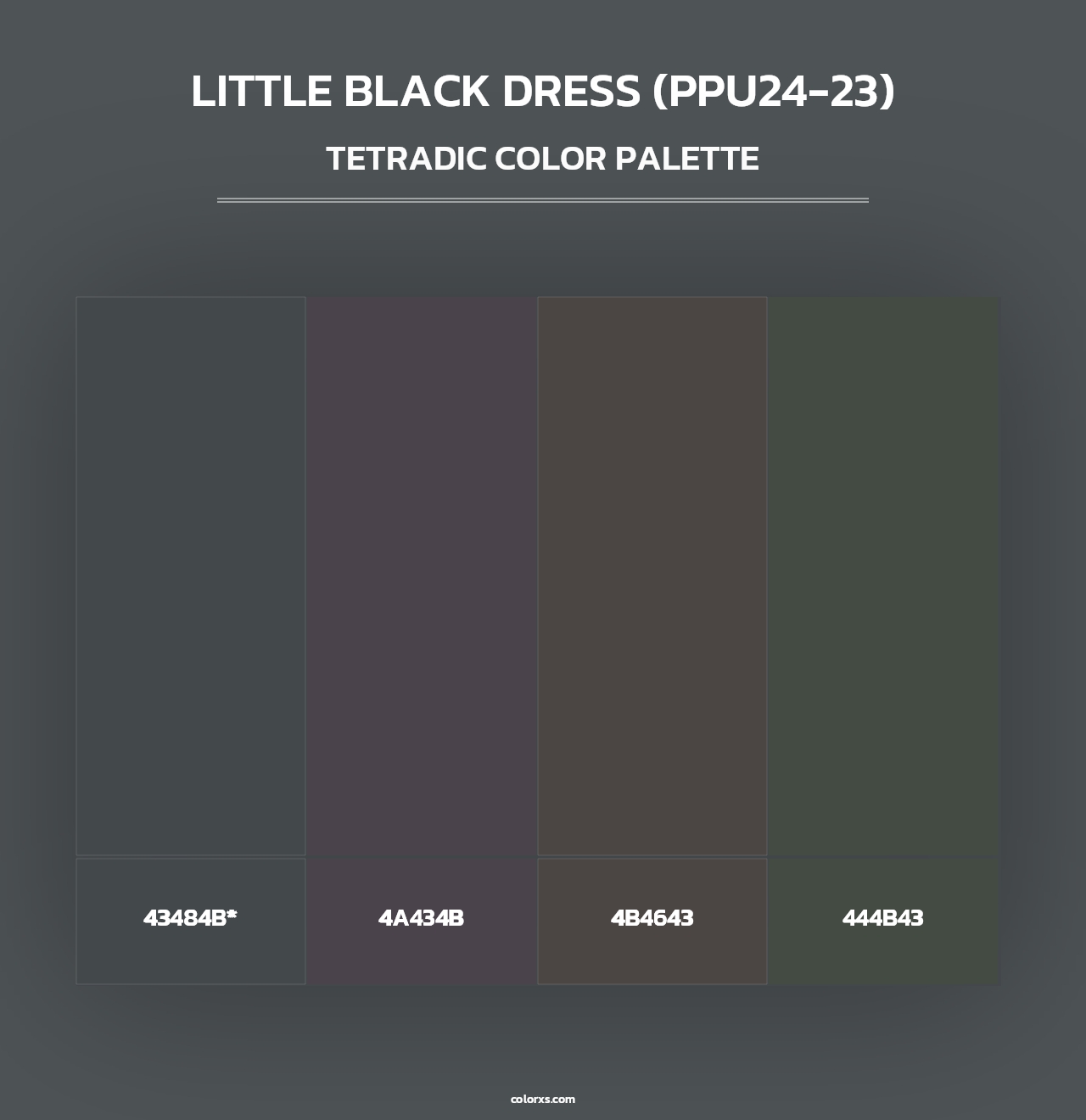 Little Black Dress (PPU24-23) - Tetradic Color Palette